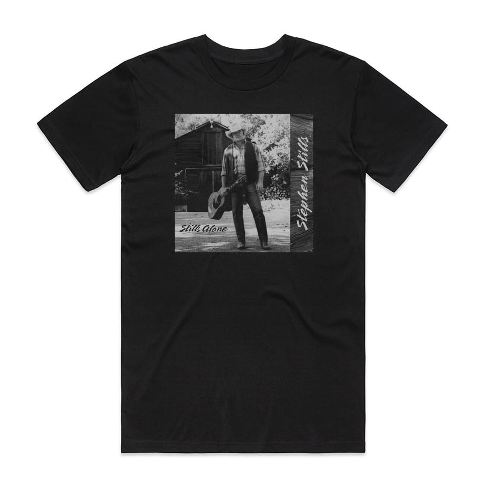 Stephen Stills Stills Alone Album Cover T-Shirt Black